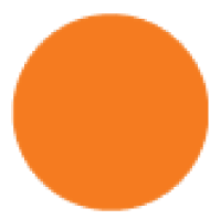 Orange Solid Dot Cold Temp Label - 2"