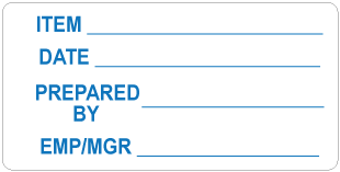 Ultra Removable Label - 2" X 4" Item/Date/Prepared By