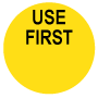 Ultra Removable Label - 1" Use First (Round)