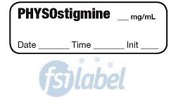 PHYSOSTIGMINE MG/ML - Date, Time, Init. Syringe Label