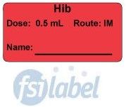 Hib Dose: 0.5 mL/Route: IM  Vaccine Label