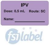 IPV Dose: 0.5 mL/Route: SC  Vaccine Label