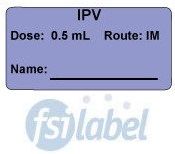 IPV Dose: 0.5 mL/Route: IM  Vaccine Label