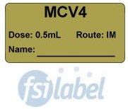 MCV4 Dose: 0.5 mL/Route: IM  Vaccine Label