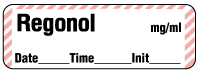 Regonol mg/ml - Date, Time, Init. Anesthesia Label