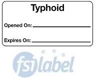 Typhoid Opened on: /Expires on: Vaccine Label