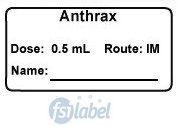 Anthrax 0.5 mL Vaccine Label