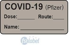 COVID-19 (Pfizer) Vaccine Label - Gray