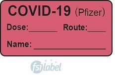 COVID-19 (Pfizer) Vaccine Label - Maroon