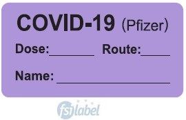 COVID-19 (Pfizer) Vaccine Label - Purple