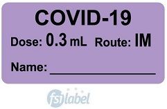 COVID-19 Dose: 0.3mL/Route: IM Vaccine Label