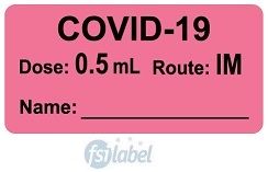 COVID-19 Dose: 0.5mL/Route: IM Vaccine Label