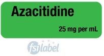 Azacitidine 25 mg per mL Syringe Label