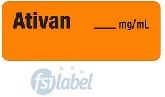 Ativan mg/mL Anesthesia Label