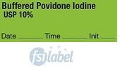 Buffered Povidone Iodine USP 10% - Date, Time, Init. Syringe Label