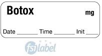 Botox mg - Date, Time, Init. Syringe Label