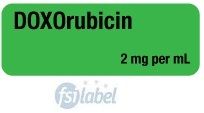 DOXOrubicin 2 mg per mL Syringe Label
