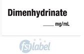 Dimenhydrinate mg/mL Syringe Label