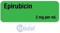 Epirubicin 2 mg per mL Syringe Label