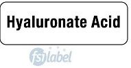 Hyaluronate Acid Syringe Label