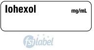 Iohexol mg/mL Syringe Label