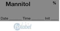 Mannitol % - Date, Time, Init. Syringe Label