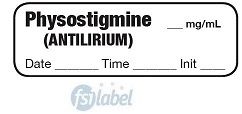 PHYSOSTIGMINE (ANTILIRIUM) MG/ML - Date, Time, Init. Syringe Label