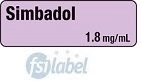 Simbadol 1.8mg/mL Syringe Label