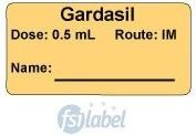 Gardasil Dose: 0.5 mL/Route: IM  Vaccine Label