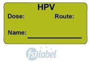 HPV  Immunization Label