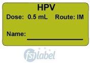 HPV Dose: 0.5 mL/Route: IM  Vaccine Label