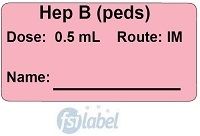 Hep B (peds) Dose: 0.5 mL/Route: IM  Vaccine Label