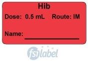 Hib Dose: 0.5 mL/Route: IM  Vaccine Label