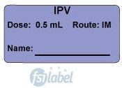 IPV Dose: 0.5 mL/Route: IM  Vaccine Label