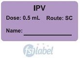 IPV Dose: 0.5 mL/Route: SC  Vaccine Label