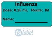 Influenza Dose: 0.25 mL/Route: IM  Vaccine Label