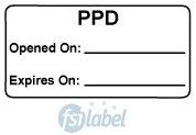 PPD Opened on: /Expires on:  Vaccine Label