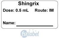 Shingrix Dose: 0.5 mL/Route: IM  Vaccine Label