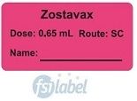 Zostavax Dose: 0.65 mL/Route: SC  Immunization Label
