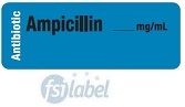  Ampicillin mg/ml Antibiotic Syringe Label