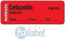Cefazolin (ANCEF) mg/ml - Date, Time, Init. Antibiotic Syringe Label
