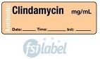 Clindamycin mg/mL - Date, Time, Init. Antibiotic Syringe Label