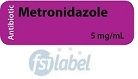 Metronidazole 5 mg/mL Antibiotic Syringe Label