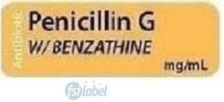 Penicillin G with Benzathine mg/mL Antibiotic Syringe Label