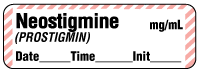 Neostigmine (PROSTIGMIN) mg/ml - Date, Time, Init. Anesthesia Label