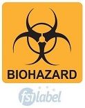 Biohazard (Orange Fluorescent) Label