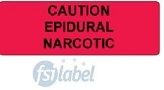 Caution Epidural Narcotic Label