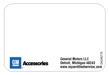 General Motors Acessories Service Part 2.25