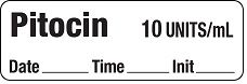 Pitocin  10 UNITS/mL - Date, Time, Init. Anesthesia Label