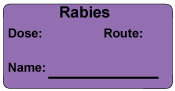 Rabies  Immunization Label